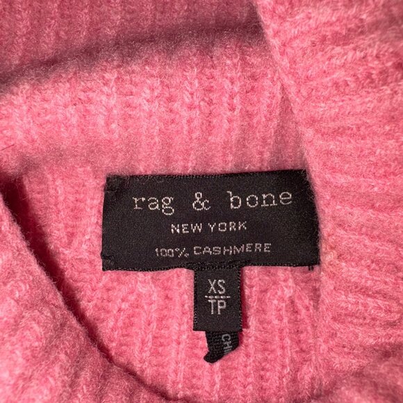rag & bone Pierce cashmere funnel neck sweater in Pink - Picture 9 of 12
